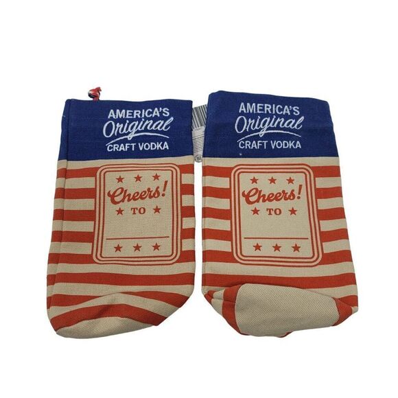 Tito's‎ Handmade Vodka Patriotic Burlap Bag Pouch Bottle Cover Gift Cheers USA - Picture 2 of 5